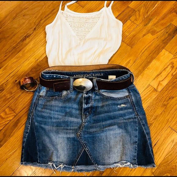🌿AMERICAN EAGLE DENIM MINI SKIRT🌿 - Picture 2 of 5